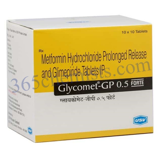 Glycomet-GP 0.51000mg Forte Tablet-ink Glycomet-GP 0.5/1000mg Forte Tablet