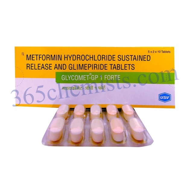 Glycomet GP 11000mg Forte Tablet (1)-ink Glycomet GP 1/1000mg Forte Tablet