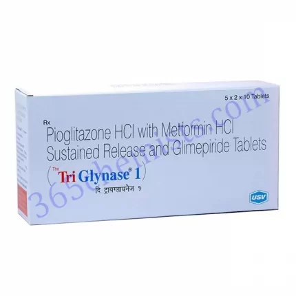 TRIGLYNASE 1+500+15 MG TABLET 10