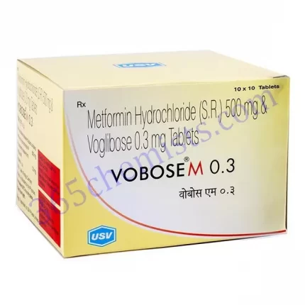 VOBOSE M 0.3+500MG TABLET SR 10S