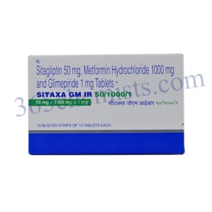Sitaxa GM 50mg/1mg/1000mg Tablet IR